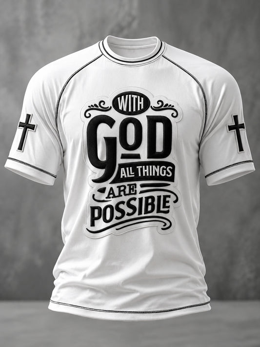 Men's Faith Printed Casual short sleeves t-shirt