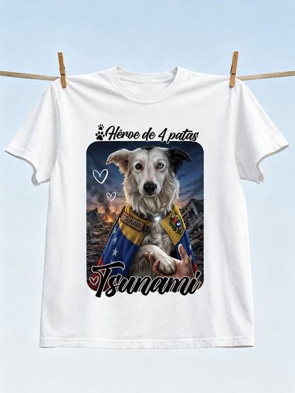 Men's Venezuela Hero Dog Tsunami Patriotic Dog Lover T-Shirt