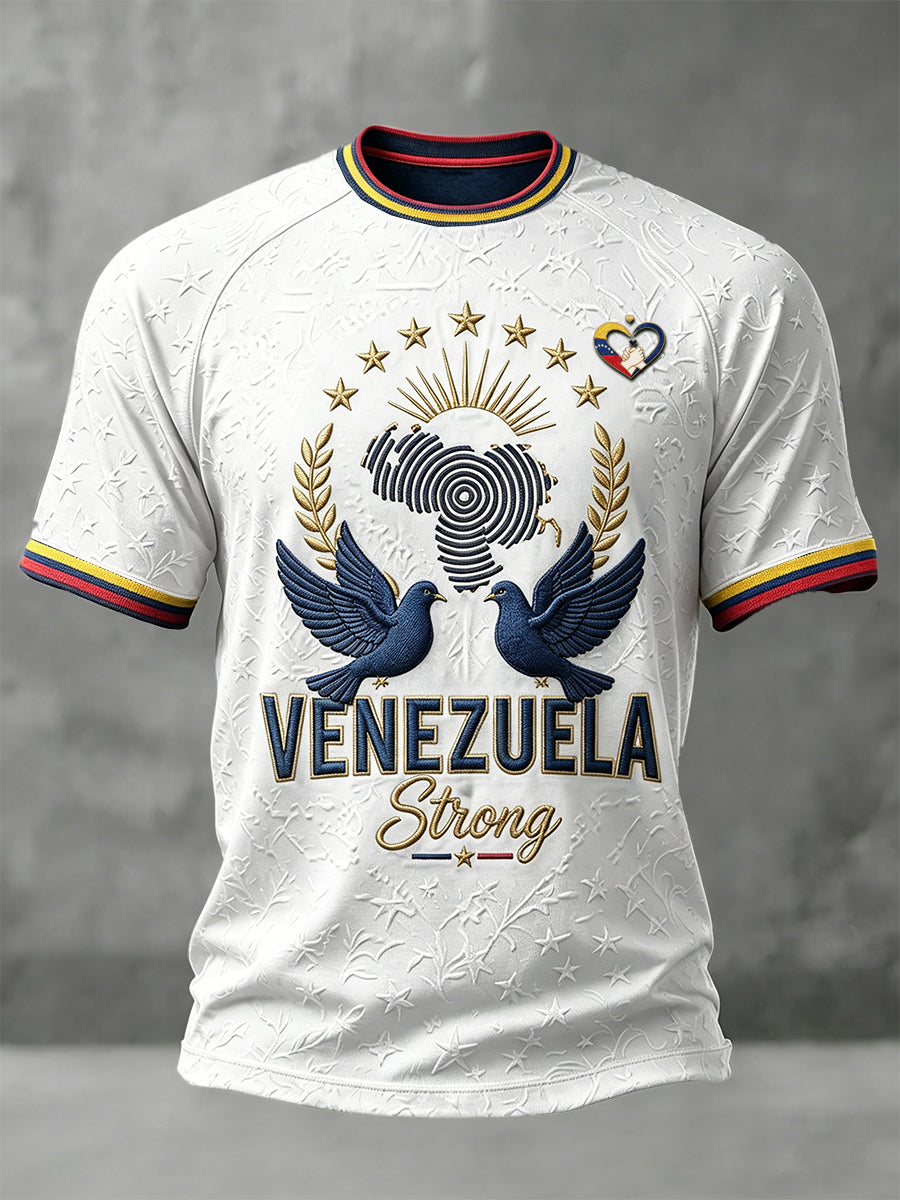 Men’s Venezuelan Strong Print Casual T-shirt