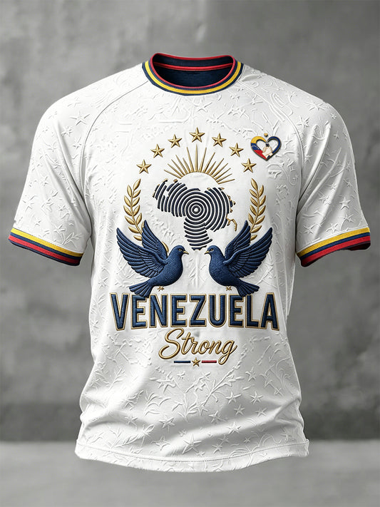 Men’s Venezuelan Strong Print Casual T-shirt