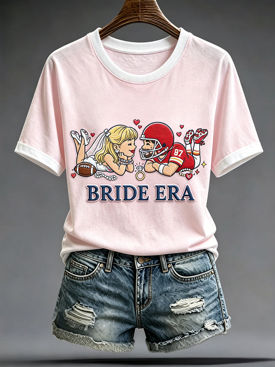 Women's Wedding Bride Era 8789 Art Printed T-shirt