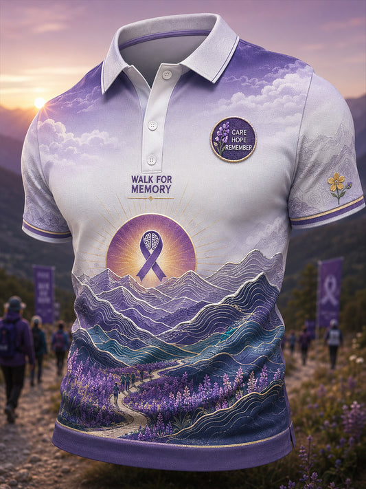 Men's Alzheimer's Disease Awareness Short Sleeve Shirt