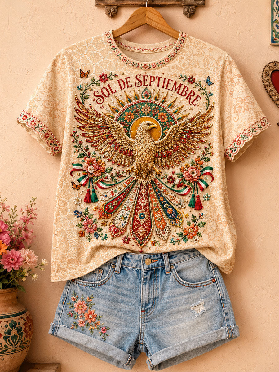 Women's Mexico Guelaguetza Art Printed T-shirt