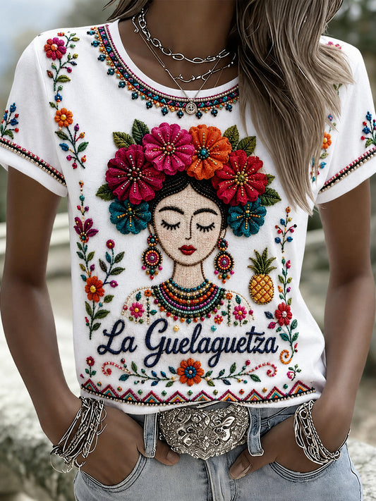 Women's Mexican Gala Gaelagacha Day Commemorative Art Print T-Shirt