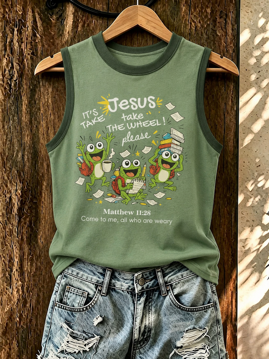 Women's It’s Take Jesus Take The Wheel Please Vests