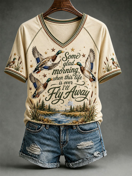 Women's Some Glad Morning When This Life Is Over I'll Fly Away T-shirt