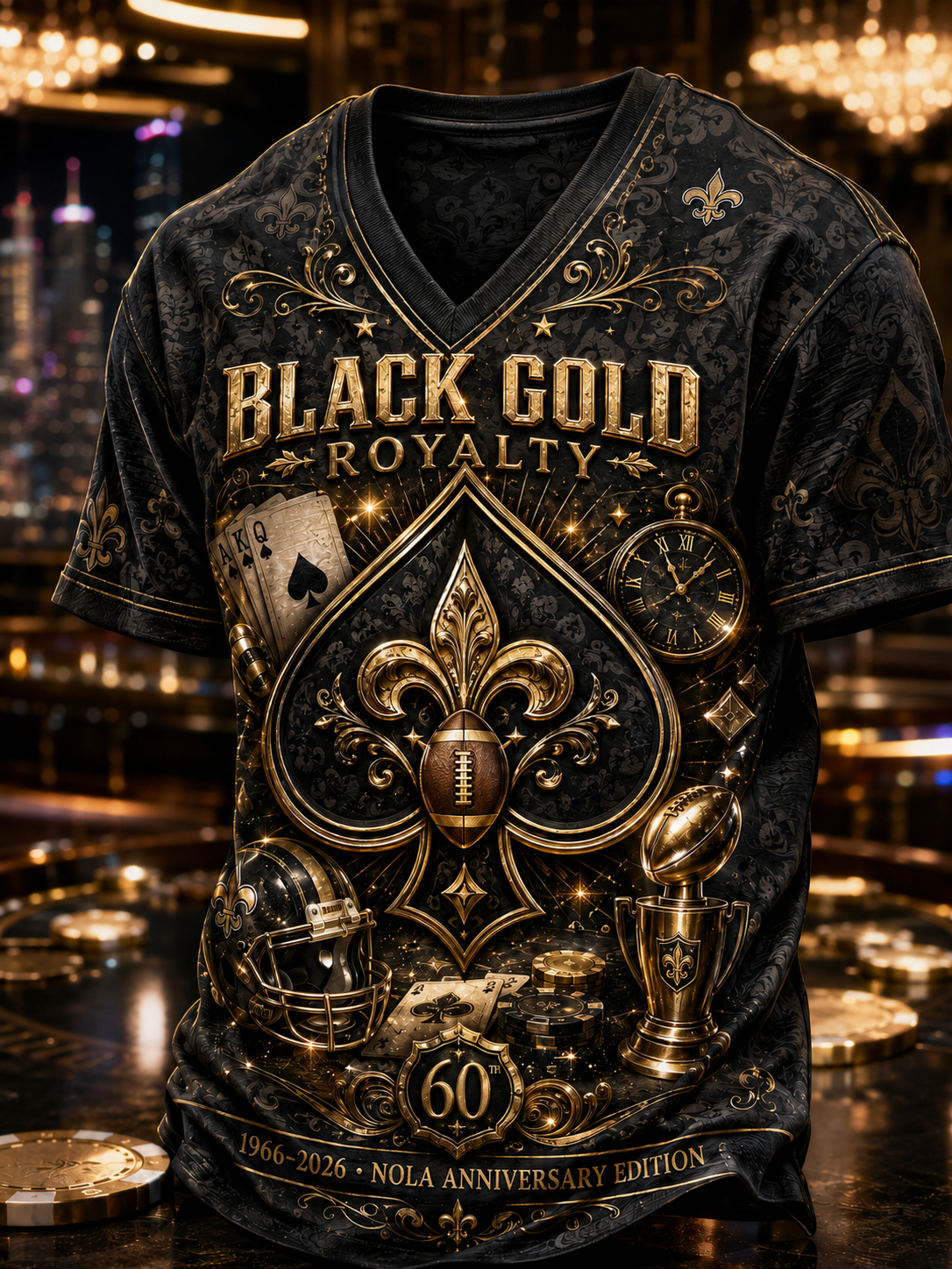 Men's New Orleans Saints V-Neck T-Shirt