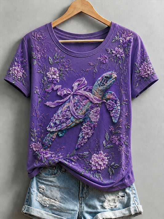 Women's Alzheimer's Theme Printed T-shirt