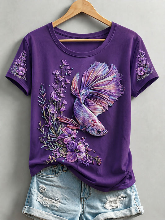 Women's Alzheimer's Theme Printed T-shirt