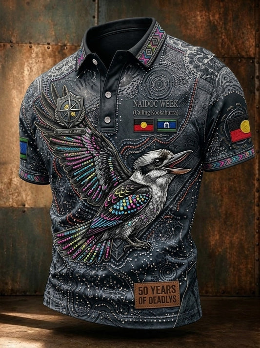 Men's AU Aboriginal Culture Printed polo shirt
