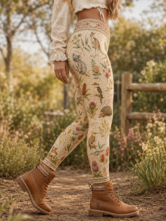 Women's Australia Naidoc Week High-Waisted Slim Fit Casual Leggings