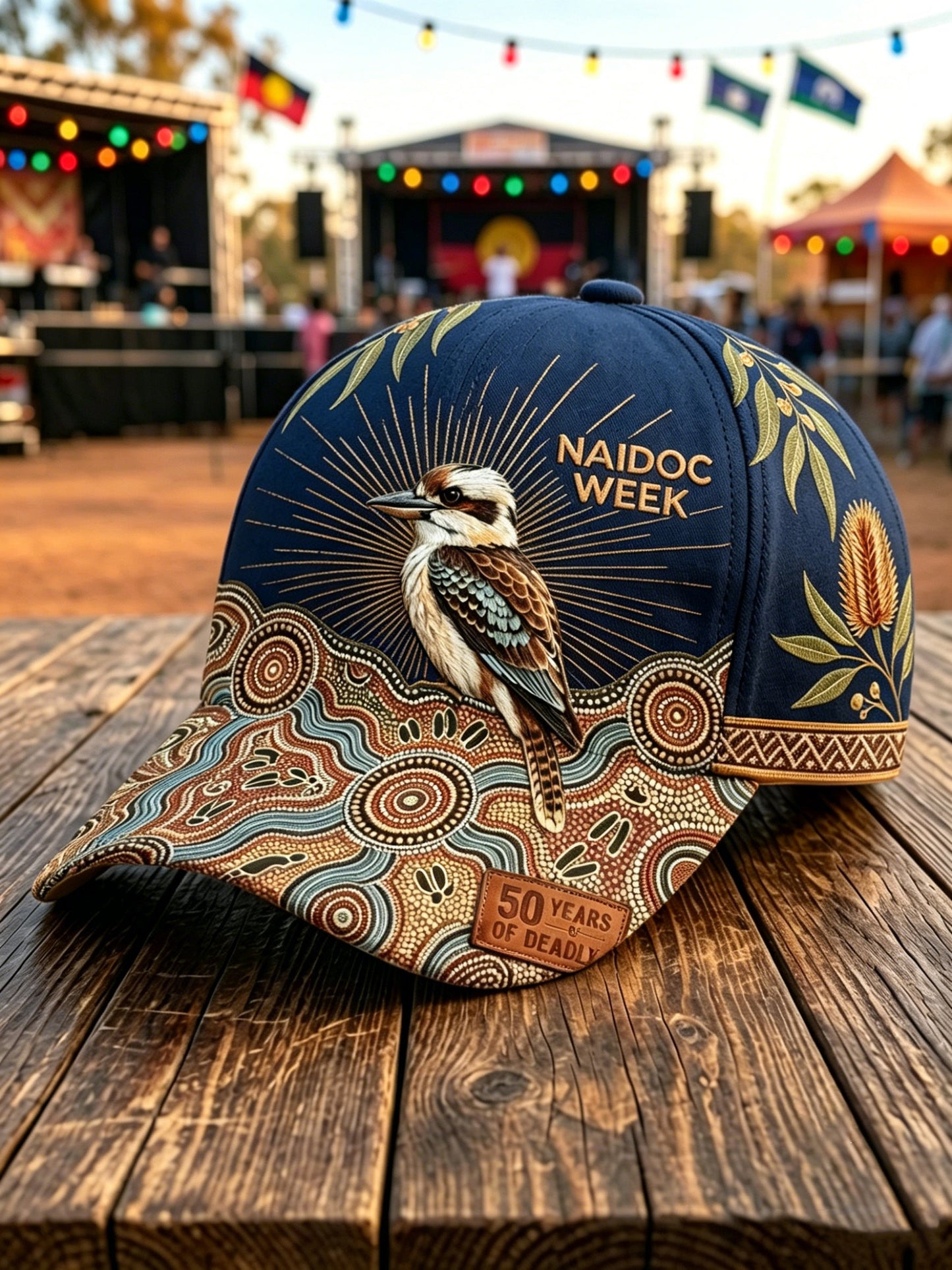 Unisex Vintage AU Aboriginal Culture Washed Hat