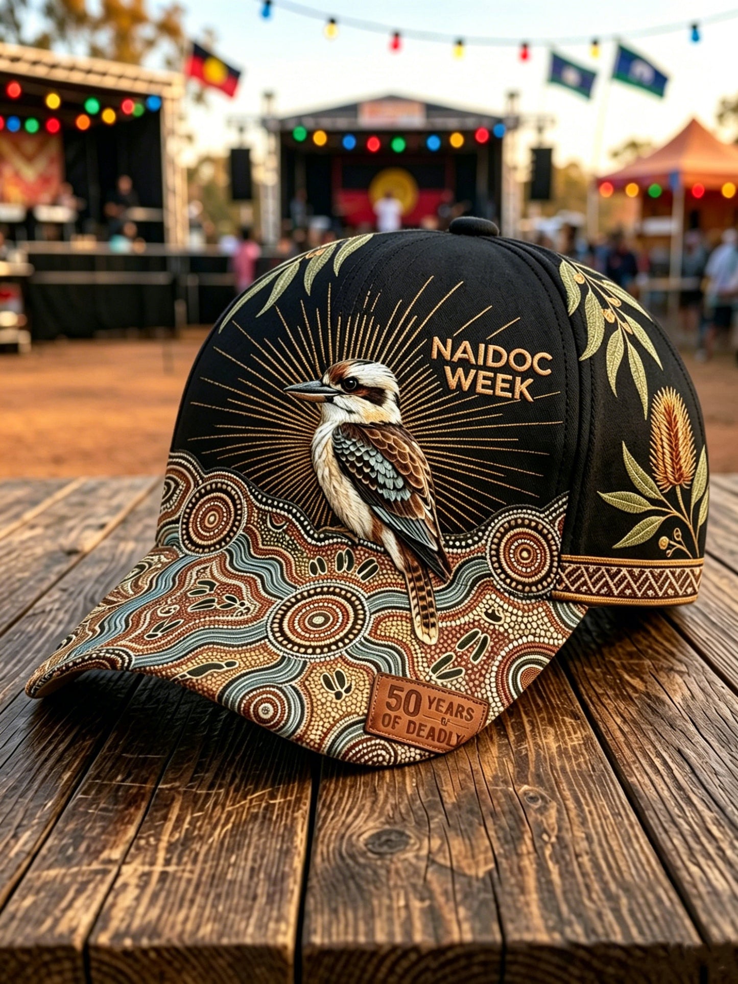 Unisex Vintage AU Aboriginal Culture Washed Hat