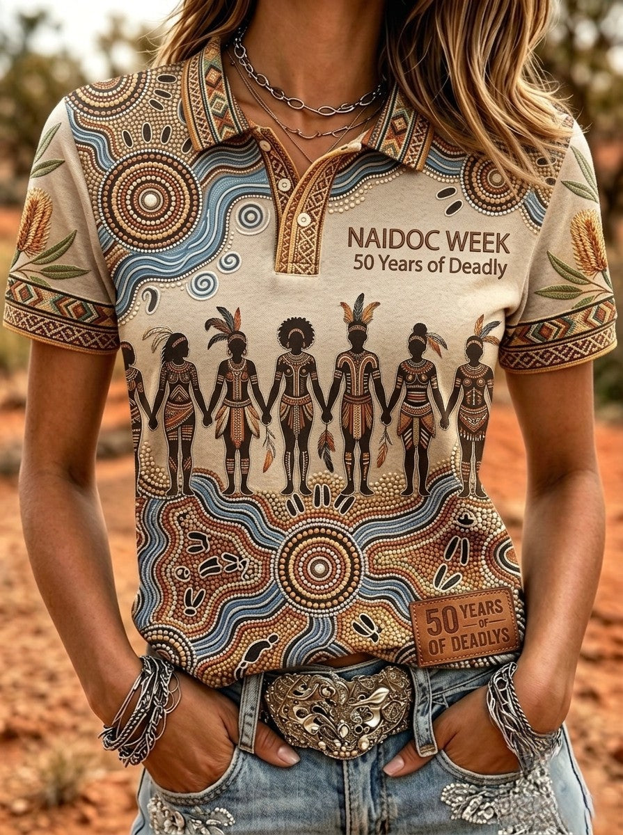 Women's Australia Naidoc Week Polo T-Shirt