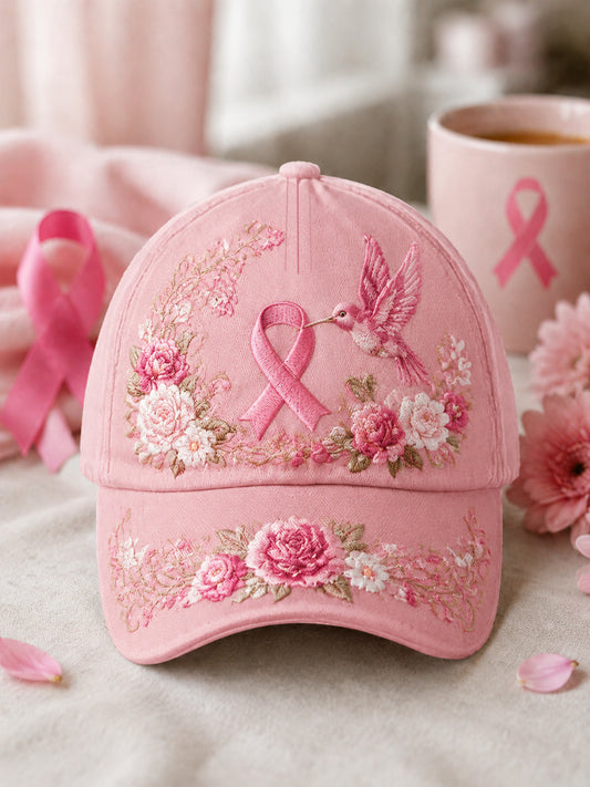 Unisex Breast Cancer Pink Print Hat