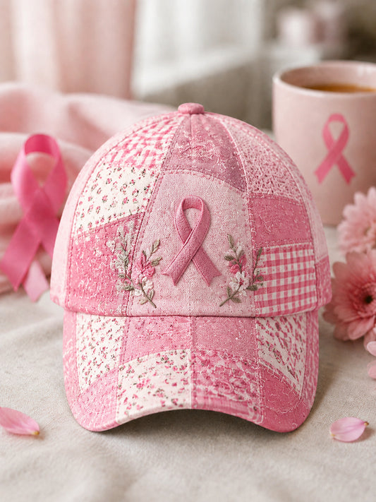 Unisex Breast Cancer Pink Print Hat