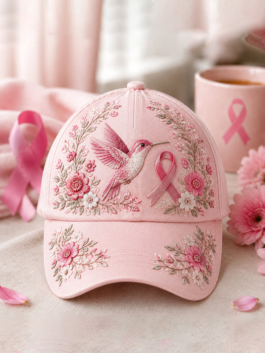 Unisex Breast Cancer Pink Print Hat
