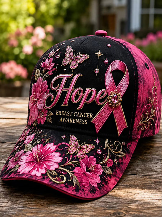 Unisex Breast Cancer Awareness Design Print Cap