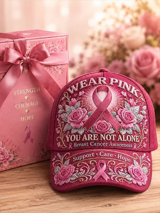 Unisex Breast Cancer Awareness Design Print Cap