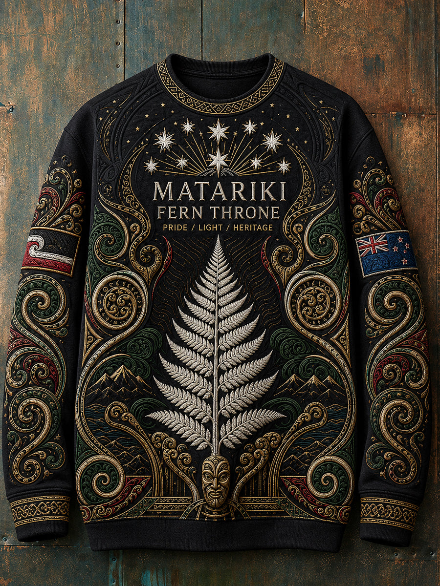 Men's NZ Maori Art Printed Sweatshirt