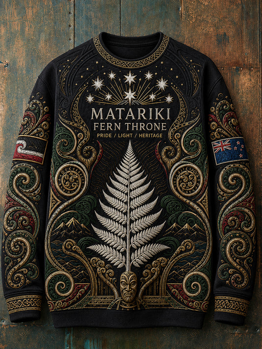 Men's NZ Maori Art Printed Sweatshirt