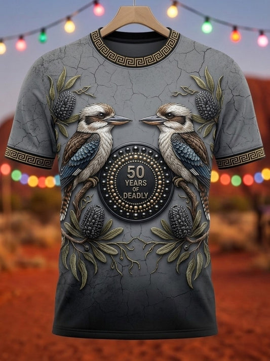 Men's AU Aboriginal Culture Printed T-Shirt