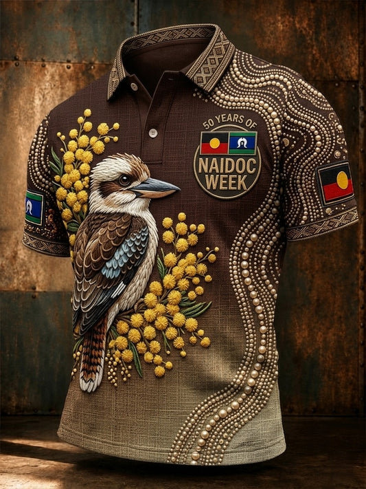 Men's AU Aboriginal Culture Printed polo shirt