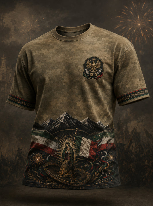 Men's Mexican Independence Day Commemorative Art Print T-Shirt