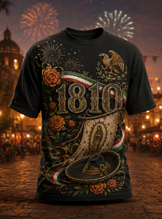 Men's Mexican Independence Day Commemorative Art Print T-Shirt
