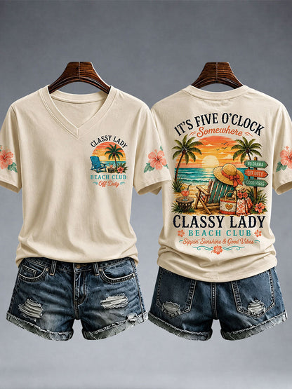 Women's Classy Lady Bbach Club T-Shirt