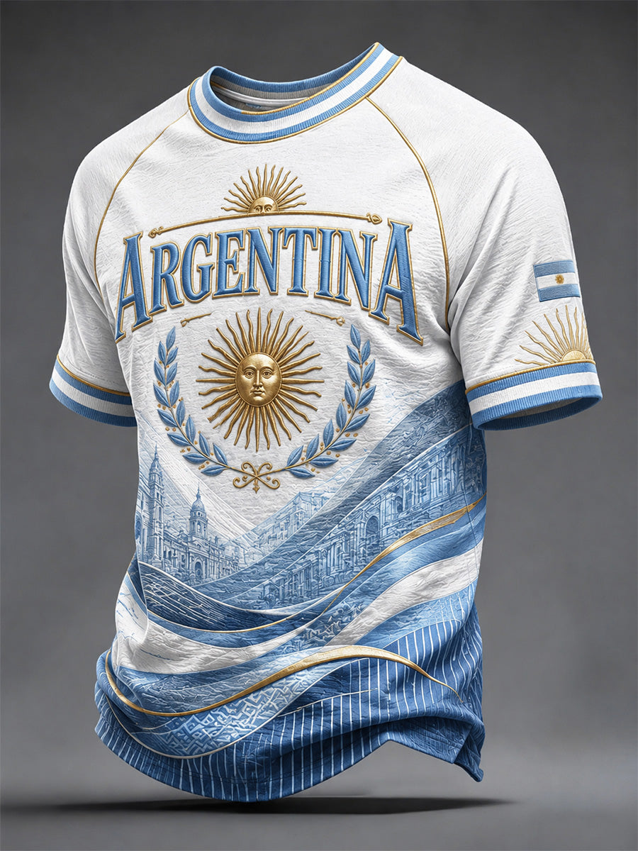 Men's Argentina Print Casual Tee