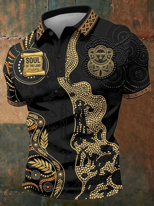 Men's AU Aboriginal Culture Printed polo shirt