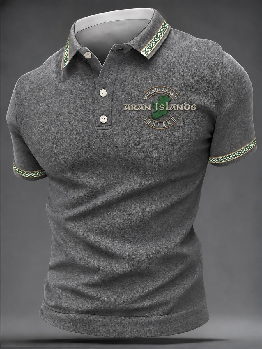 Men's Aran Islands Print Casual Top