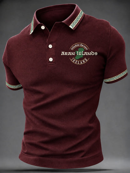 Men's Aran Islands Print Casual Top