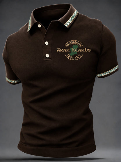 Men's Aran Islands Print Casual Top