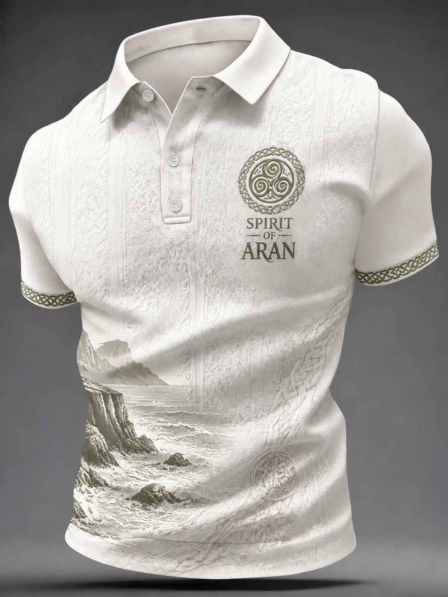Men's Aran Print Casual Top