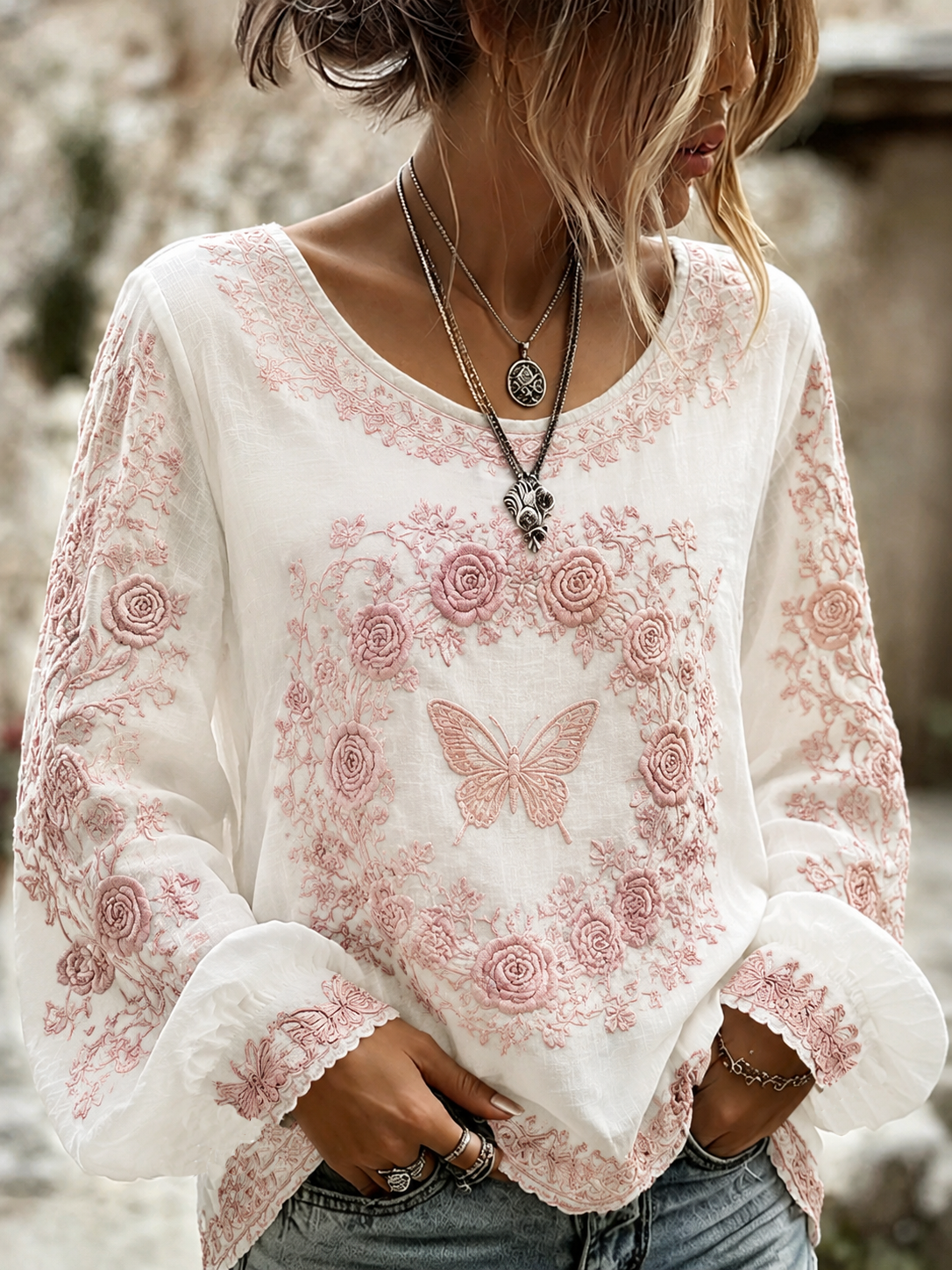 Women's Rose Of Tralee Cotton-Linen Shirt