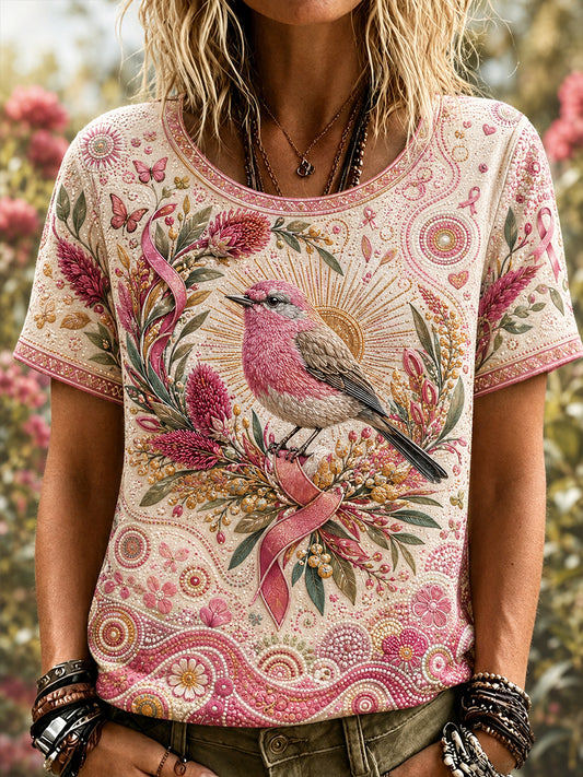 Women's Australian Breast Cancer Awareness Short-Sleeved T-Shirt