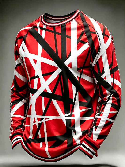 Men's Vintage Van Halen Print Casual Sweatshirt