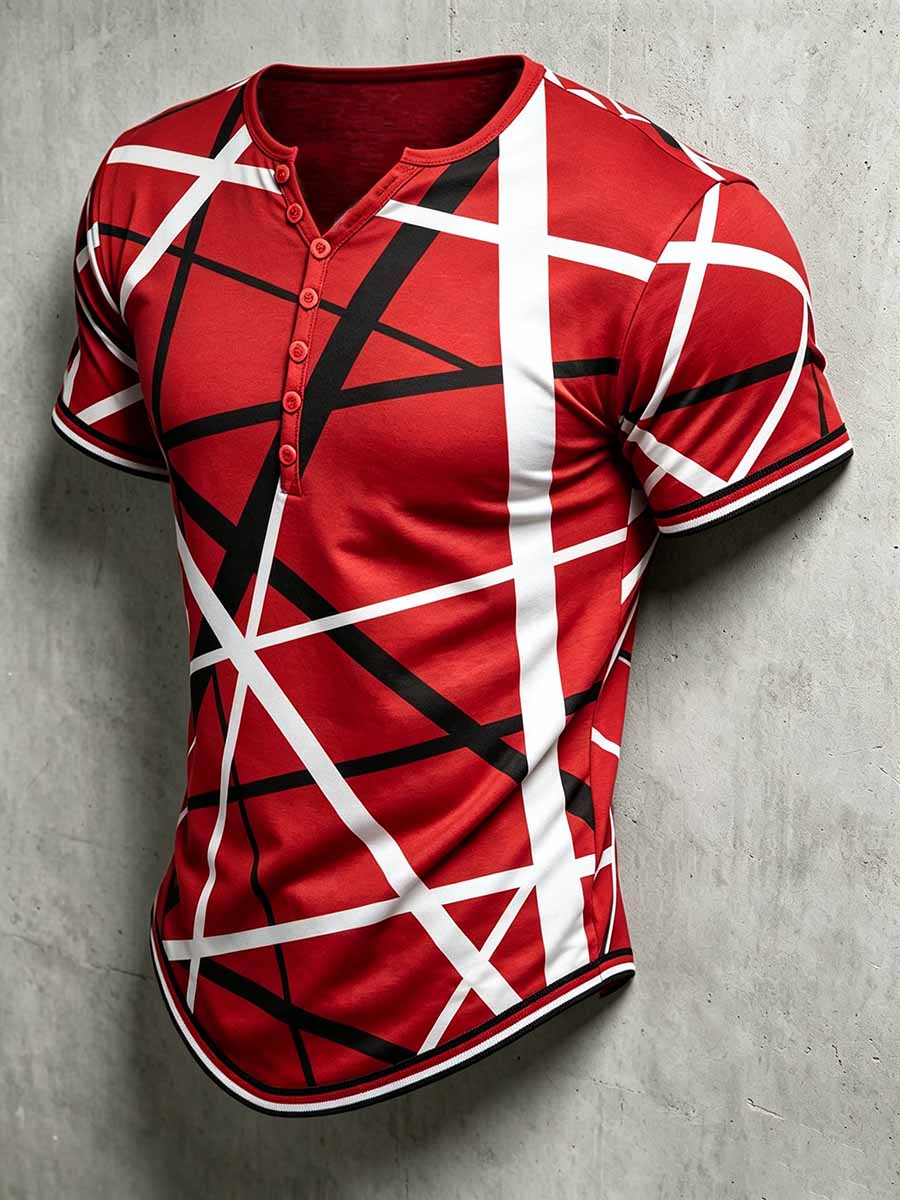 Men's Vintage Van Halen Print Casual T-Shirt