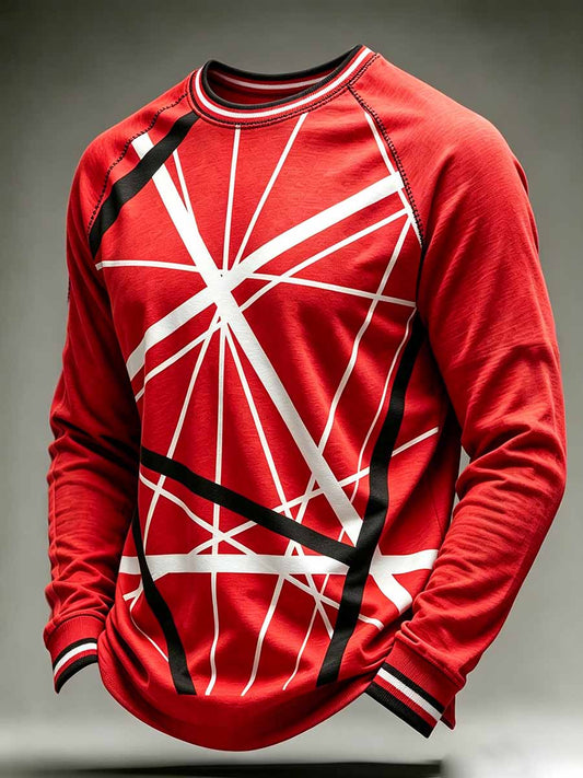 Men's Vintage Van Halen Print Casual Sweatshirt