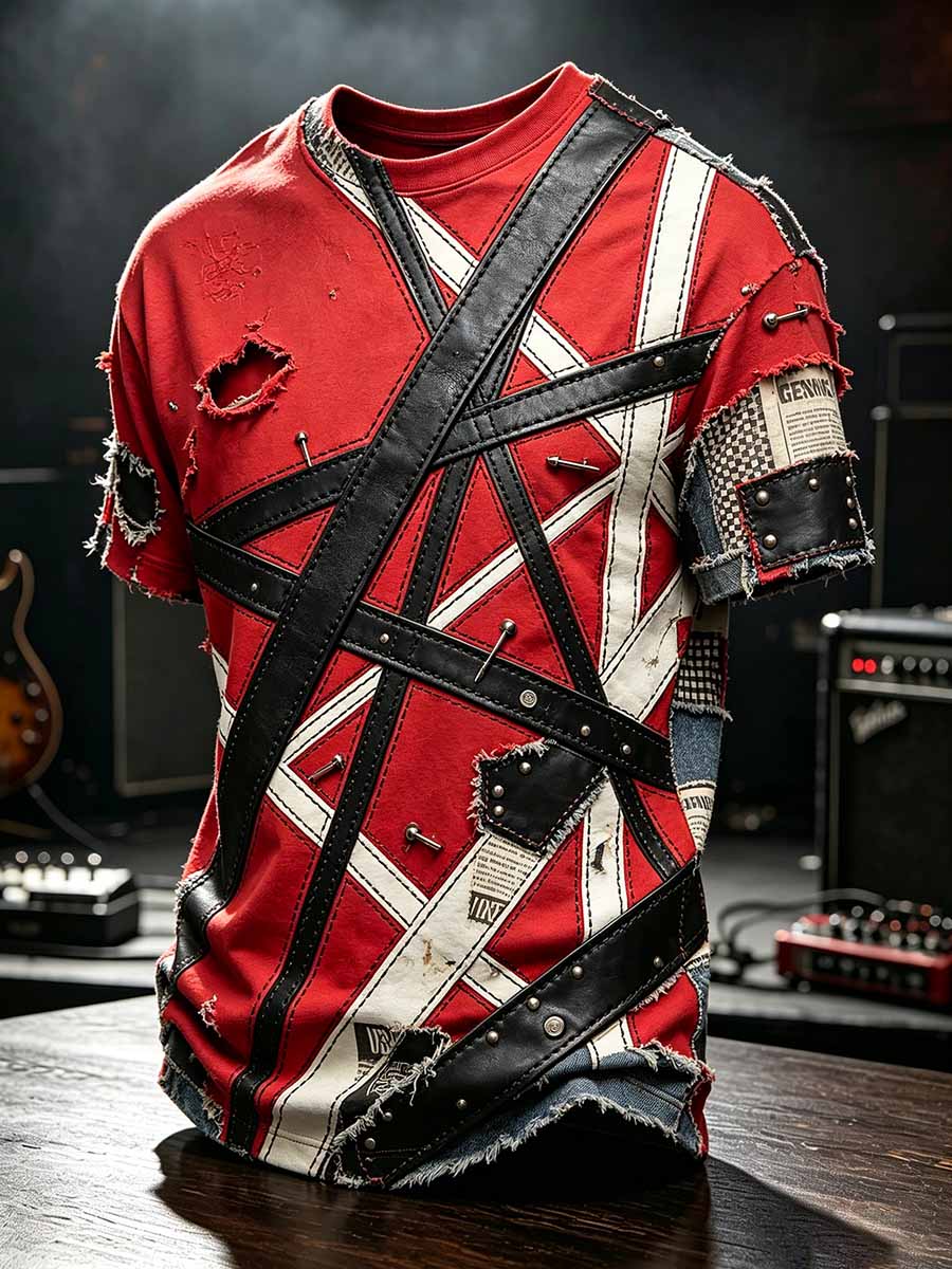 Men's Vintage Van Halen Print Casual T-Shirt