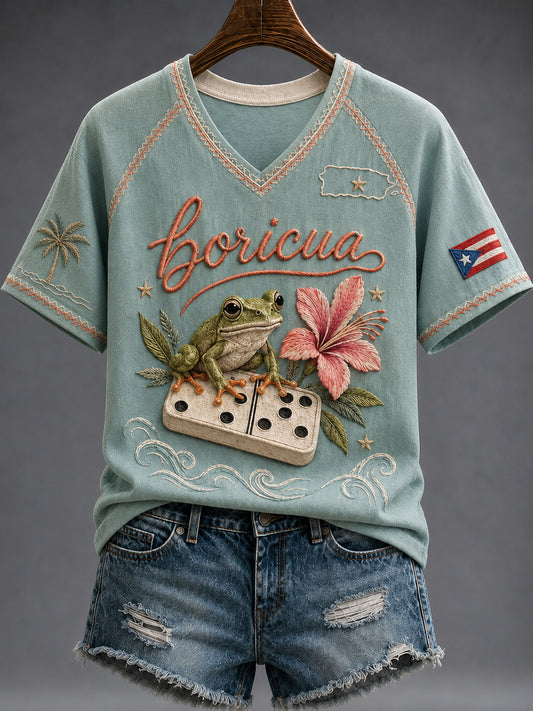 Island Wildlife & Floral Art Women's Tee