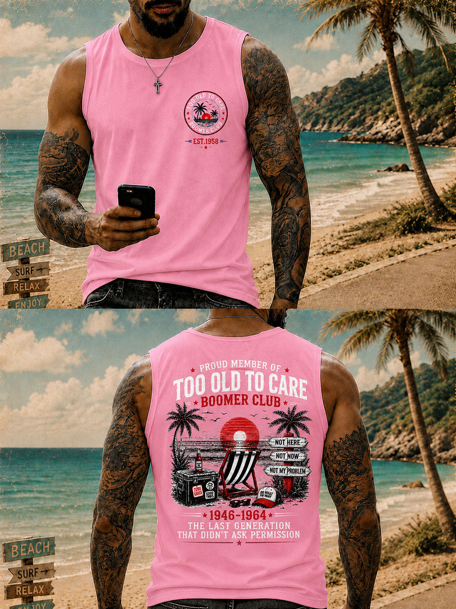 Men's 'too old to fight too slow to run' Vests
