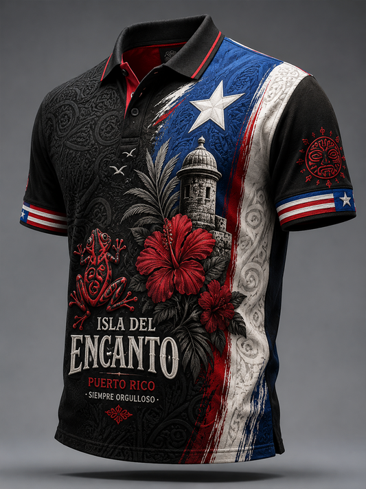 Men's Puerto Rico Printed polo shirt