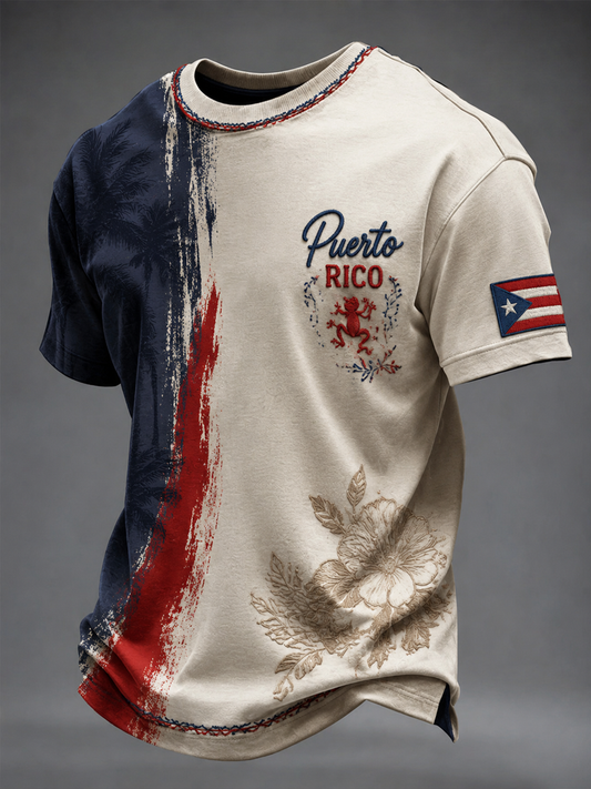 Men's Puerto Rico Printed short sleeves t-shirt