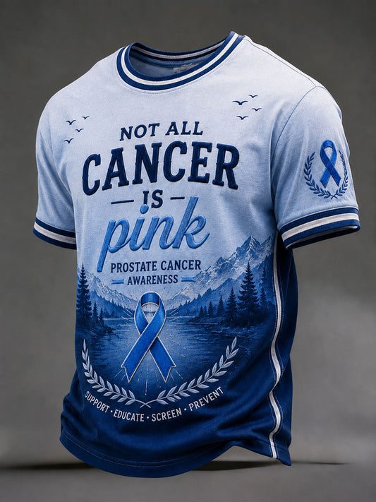 Men's 'not all cancer is pink prostate cancer awareness' T-shirts