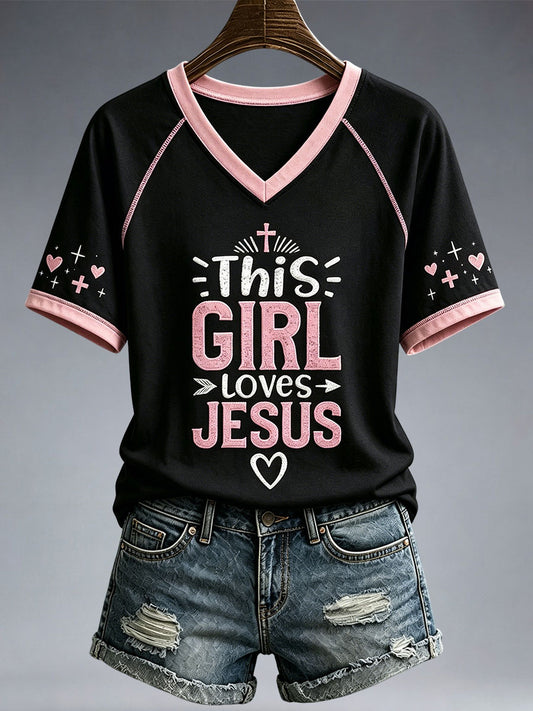Women's This Girl Loves Jesus T-shirt