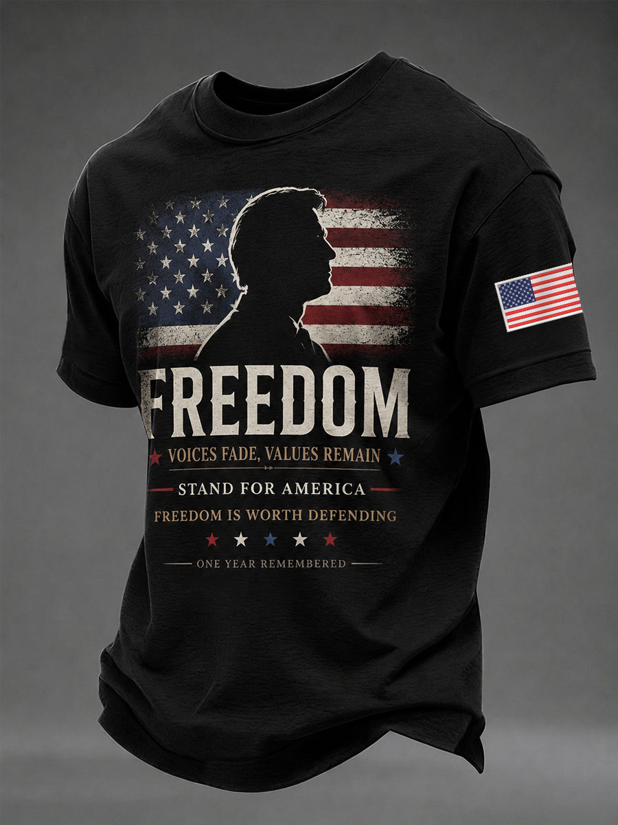 Men's Freedom Print Casual Tee