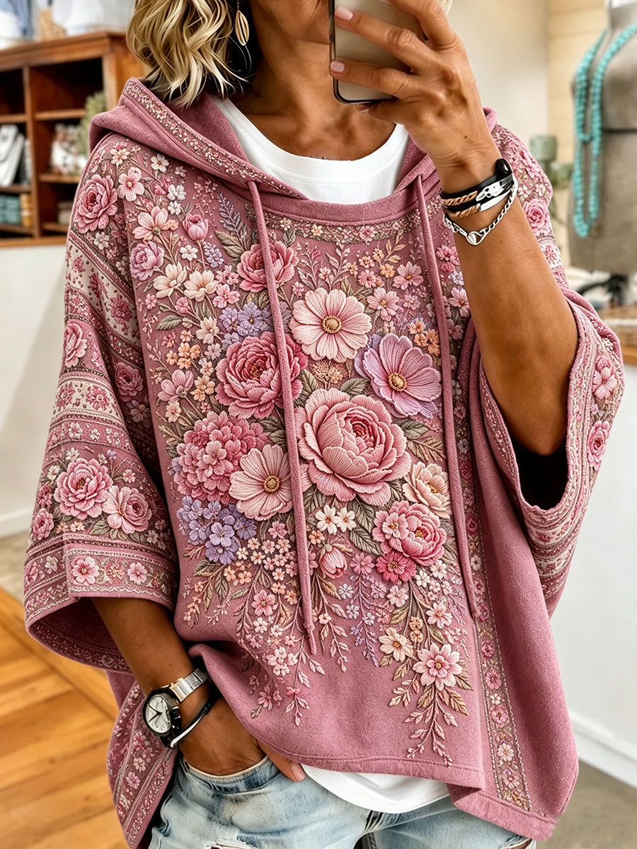 Women's Breast Cancer Awareness Flowers Regular Sweatshirt